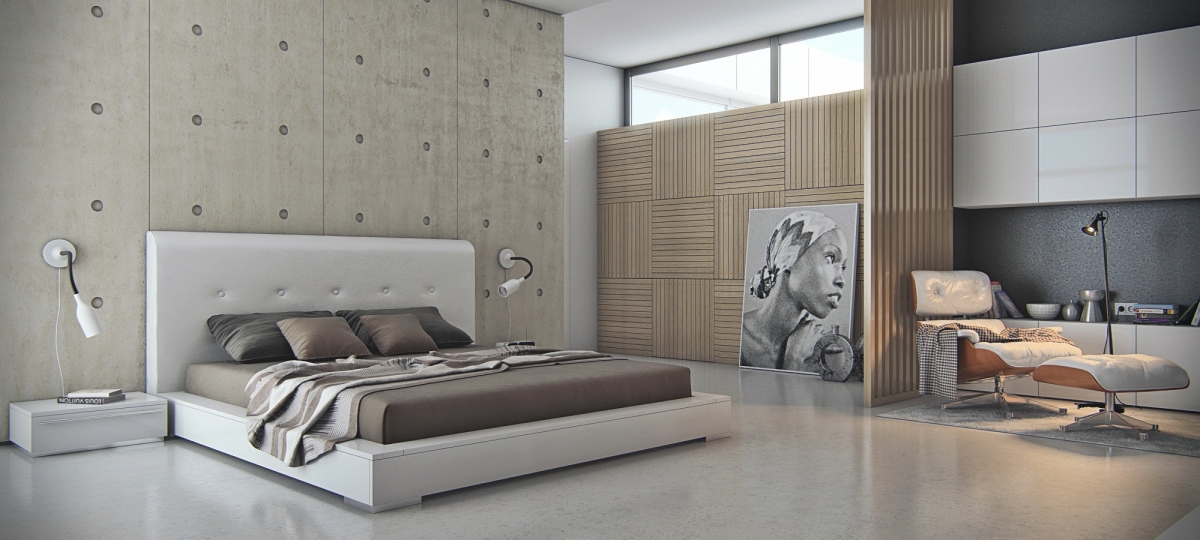 minimalist concrete interior  